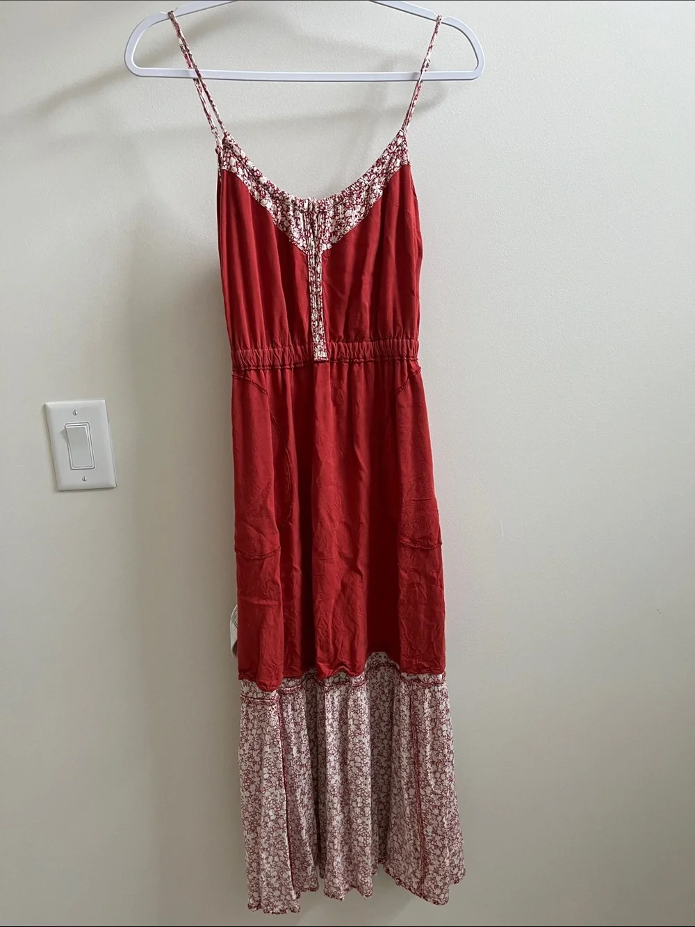 Abercrombie & Fitch Maxi Dress Tiered Floral Sundress 90s Vintage Size XS